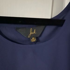 Jack sleeveless navy blouse, size small